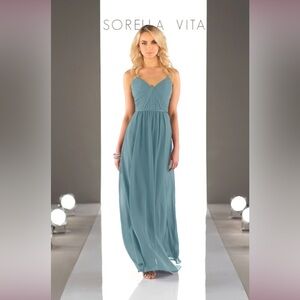 SORELLA VITA light blue chiffon bridesmaid dress